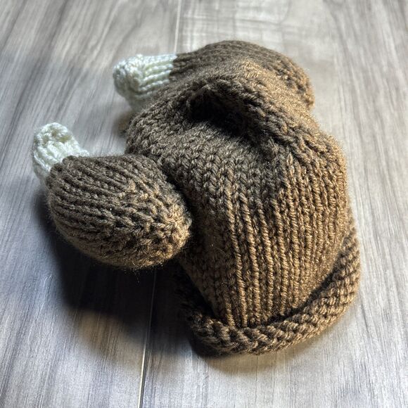 Homemade Knit Novelty Newborn Turkey Hat - Picture 2 of 10